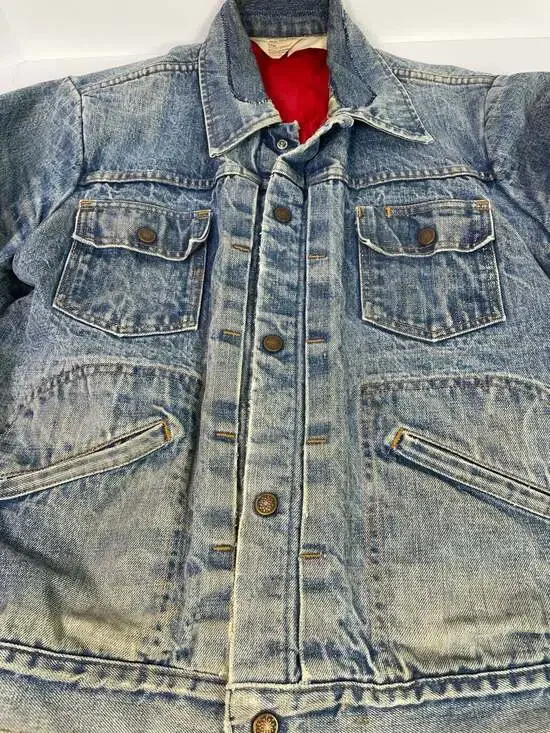 Vintage 1970s JCPenney Indigo Super Denim Quilt Lined Trucker Jacket - Picture 7 of 14
